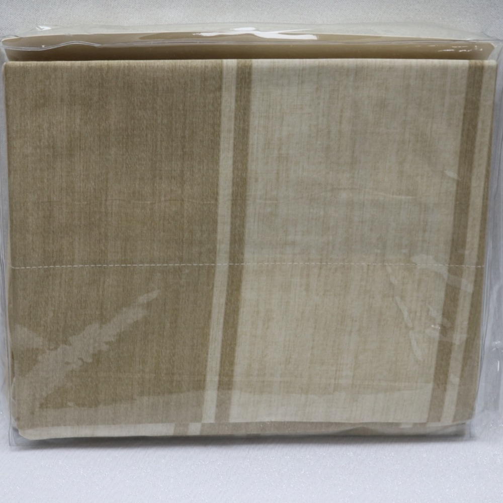 RALPH LAUREN VILLA CAMELIA STRIPE TWIN FLAT SHEET - CREAM